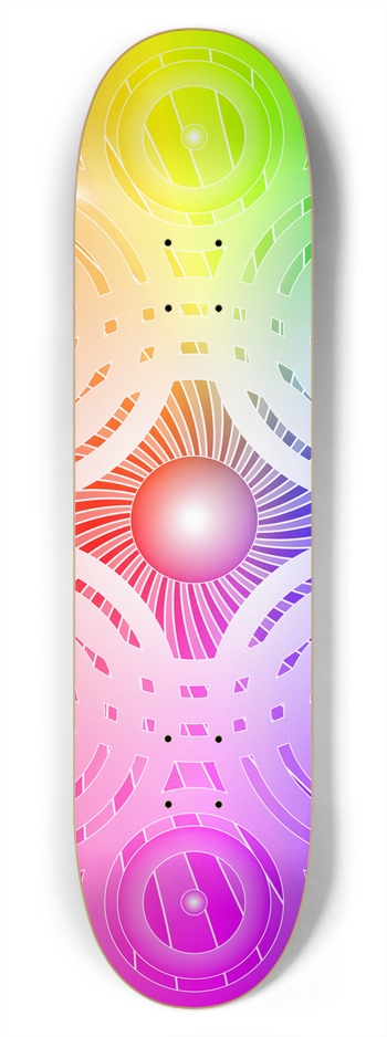 Abstract / Psychedelic Circles: 7-3/4 Skateboard   7-3/4 Skateboard Deck