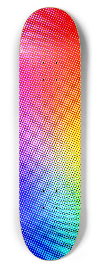 Color Halftone Dots: 7-3/4 Skateboard Deck 7-3/4 Skateboard Deck