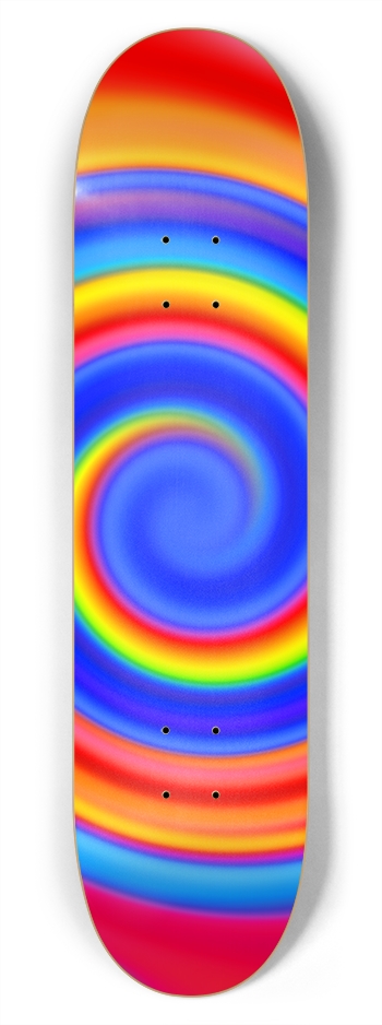 Abstract / Psychedelic Color Swirl: 7-3/4 Deck  7-3/4 Skateboard Deck