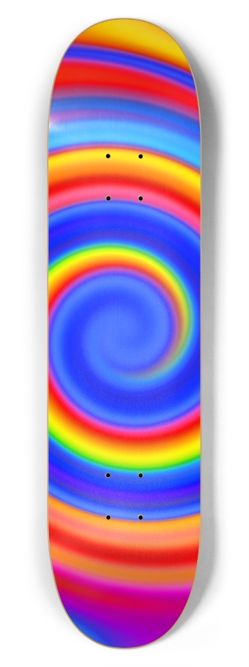 Abstract / Psychedelic Color Swirl: 7-3/4 Deck 7-3/4 Skateboard Deck