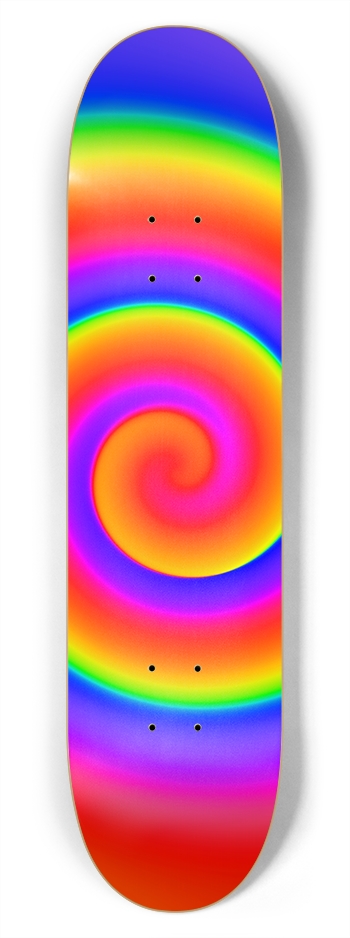 Abstract / Psychedelic Color Swirl: 7-3/4 Deck 7-3/4 Skateboard Deck