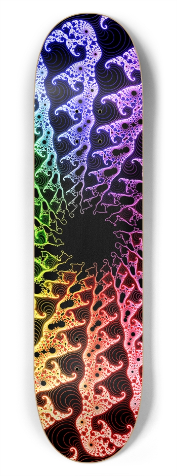 Psychedelic Fractal Vortex: 7-3/4 Deck 7-3/4 Skateboard Deck