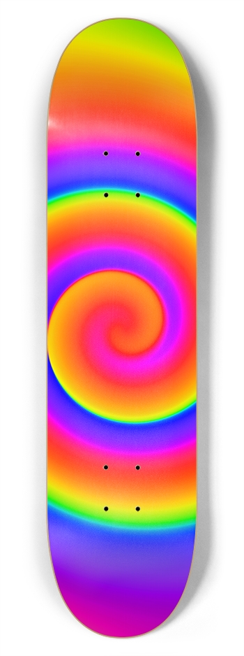 Abstract / Psychedelic Color Swirl: 7-3/4 Deck  7-3/4 Skateboard Deck