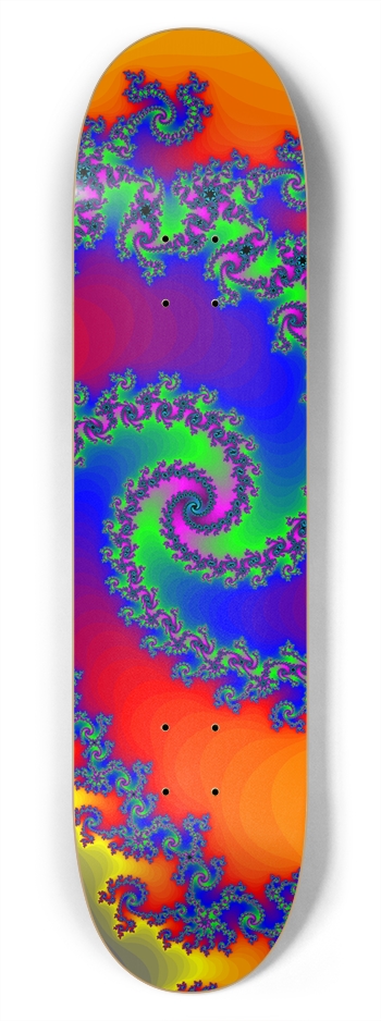 Fractal Spirals: 7-3/4 Skateboard Deck 7-3/4 Skateboard Deck