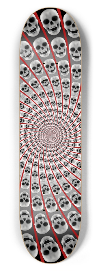 Skull Spiral / Vortex: 7-3/4 Skateboard  Deck  7-3/4 Skateboard Deck