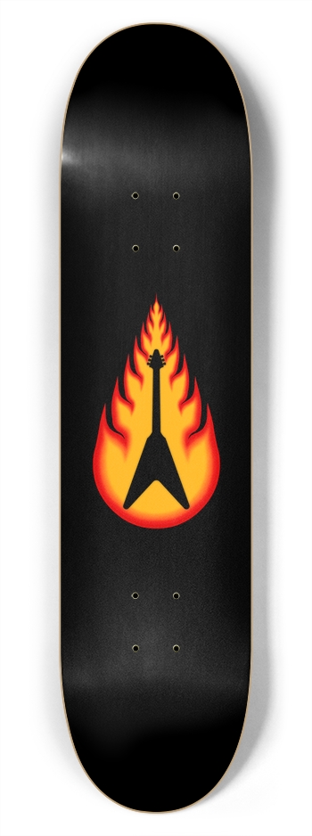 Guitar in Flames: 7-3/4 Skateboard  Deck  7-3/4 Skateboard Deck