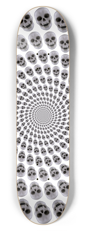 Skull Spiral / Vortex: 7-3/4 Skateboard  Deck  7-3/4 Skateboard Deck