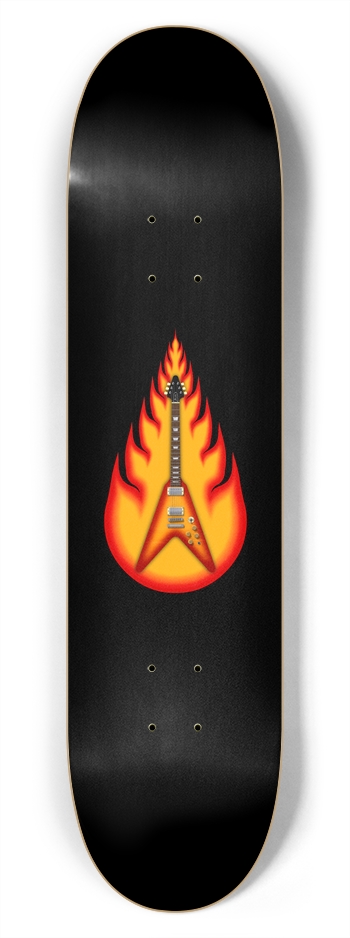 Guitar in Flames: 7-3/4 Skateboard  Deck  7-3/4 Skateboard Deck
