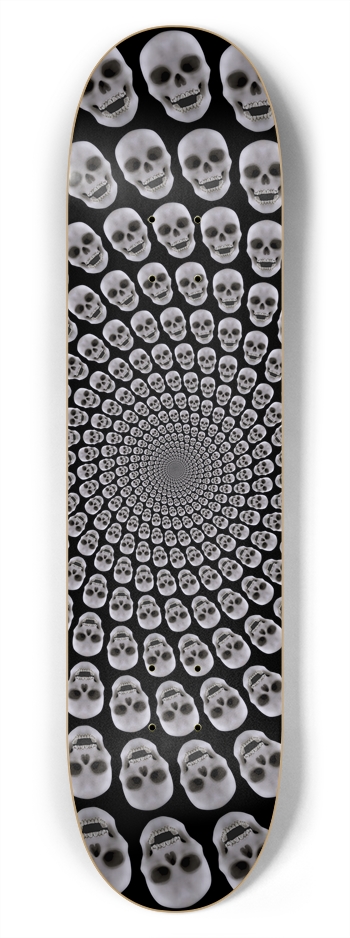 Skull Spiral / Vortex: 7-3/4 Skateboard Deck 7-3/4 Skateboard Deck