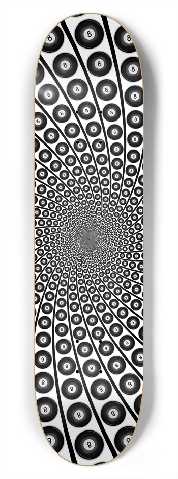 Eight-Ball Spiral: 7-3/4 Skateboard Deck 7-3/4 Skateboard Deck