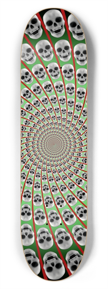 Skull Spiral / Vortex: 7-3/4 Skateboard  Deck  7-3/4 Skateboard Deck