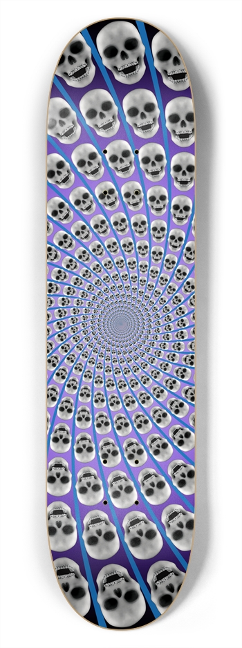 Skull Spiral / Vortex: 7-3/4 Skateboard  Deck  7-3/4 Skateboard Deck