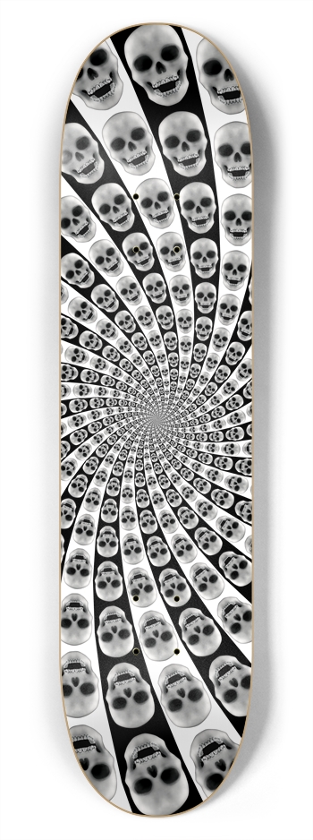 Skull Spiral / Vortex: 7-3/4 Skateboard  Deck  7-3/4 Skateboard Deck