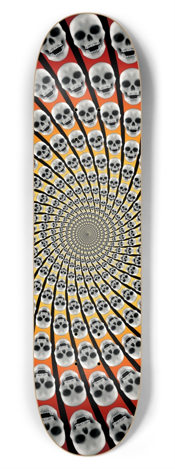 Skull Spiral / Vortex: 7-3/4 Skateboard Deck 7-3/4 Skateboard Deck