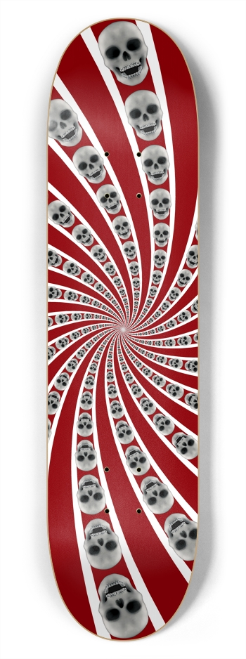 Skull Spiral / Vortex: 7-3/4 Skateboard  Deck  7-3/4 Skateboard Deck