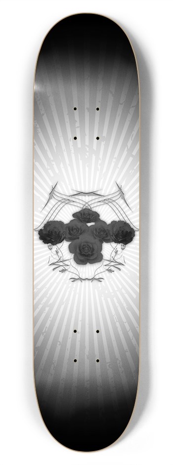 Black Roses & Tribals: 7-3/4 Skateboard  Deck  7-3/4 Skateboard Deck