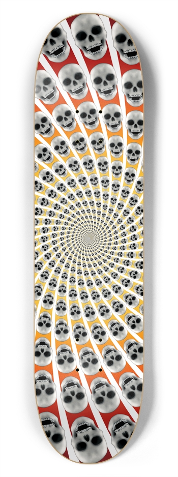 Skull Spiral / Vortex: 7-3/4 Skateboard  Deck  7-3/4 Skateboard Deck