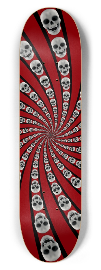 Skull Spiral / Vortex: 7-3/4 Skateboard Deck 7-3/4 Skateboard Deck