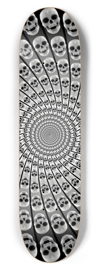Skull Spiral / Vortex: 7-3/4 Skateboard Deck 7-3/4 Skateboard Deck