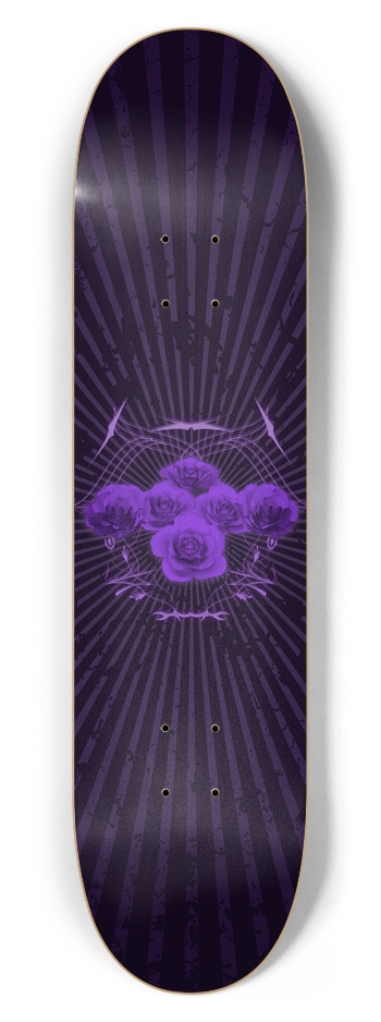 Purple Roses & Tribals: 7-3/4 Skateboard Deck 7-3/4 Skateboard Deck