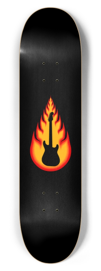 Guitar on Fire: 7-3/4 Skateboard  Deck  7-3/4 Skateboard Deck