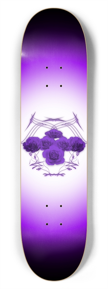 Purple Roses & Tribals: 7-3/4 Skateboard  Deck  7-3/4 Skateboard Deck