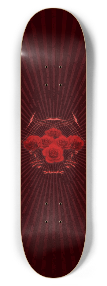 Red Roses & Tribals: 7-3/4 Skateboard  Deck  7-3/4 Skateboard Deck