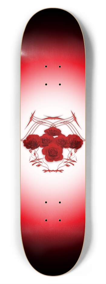Red Roses & Tribals: 7-3/4 Skateboard  Deck  7-3/4 Skateboard Deck