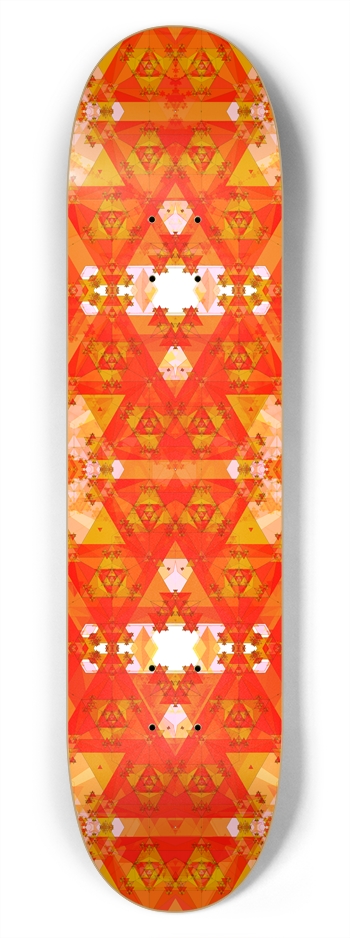 Orange Triangle Pattern: 7-3/4 Skateboard  Deck  7-3/4 Skateboard Deck