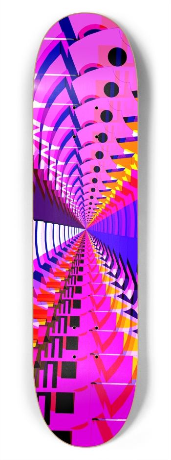 Abstract / Psychedelic Radial Pattern: 7-3/4 Deck 7-3/4 Skateboard Deck