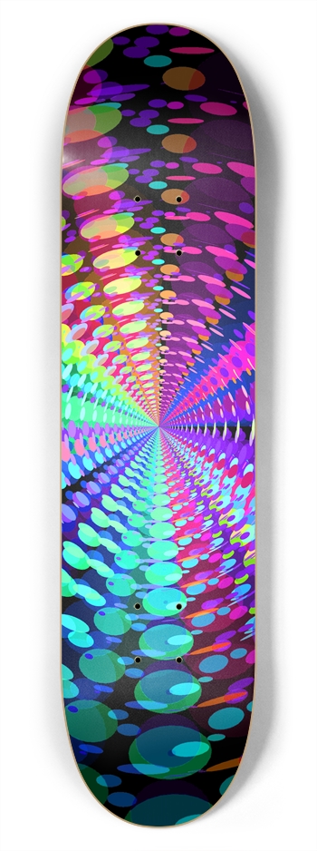 Abstract / Psychedelic Radial Pattern: 7-3/4 Deck 7-3/4 Skateboard Deck