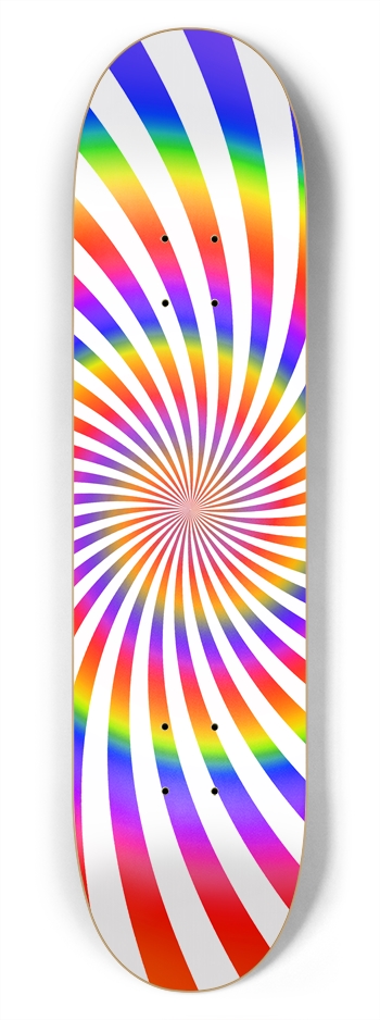 Abstract / Psychedelic Spiral Pattern: 7-3/4 Skate 7-3/4 Skateboard Deck