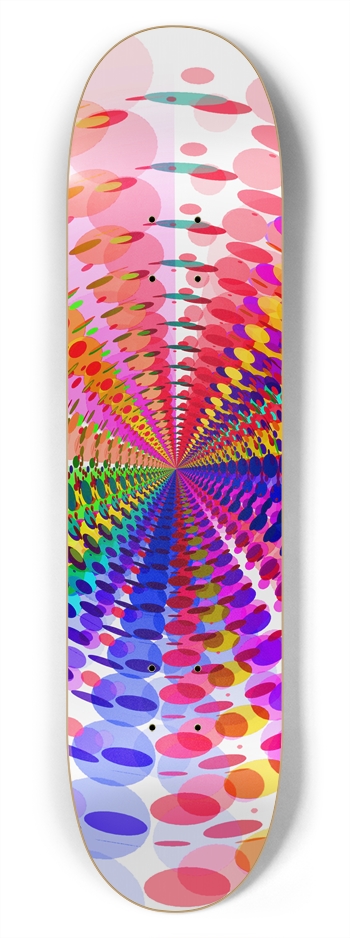 Abstract / Psychedelic Radial Pattern: 7-3/4 Deck 7-3/4 Skateboard Deck