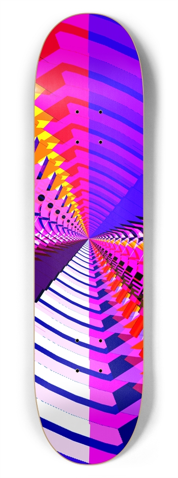 Abstract / Psychedelic Radial Pattern: 7-3/4 Deck 7-3/4 Skateboard Deck