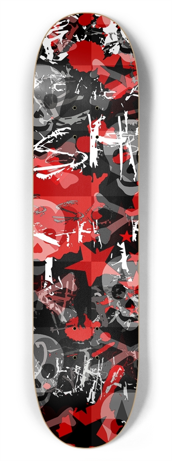 Skull Star Splatter 7-3/4 Skateboard Deck 7-3/4 Skateboard Deck
