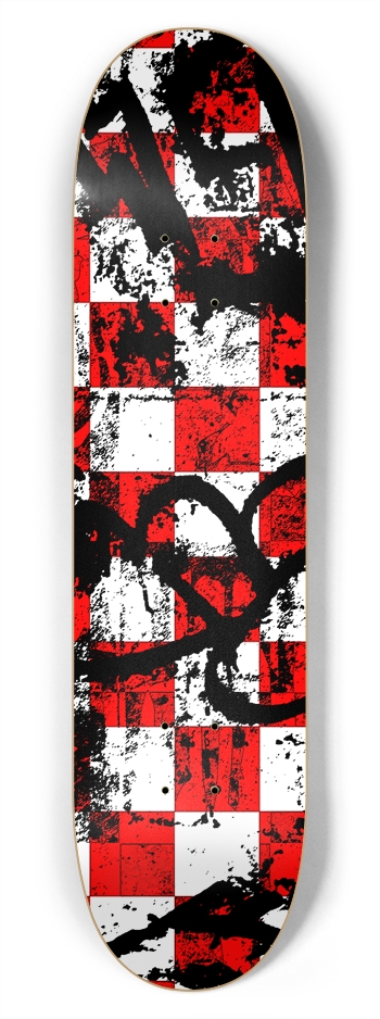 Checker Splatter 7-3/4 Skateboard  Deck  7-3/4 Skateboard Deck