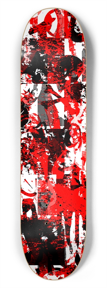 Red Graffiti 7-3/4 Skateboard Deck 7-3/4 Skateboard Deck