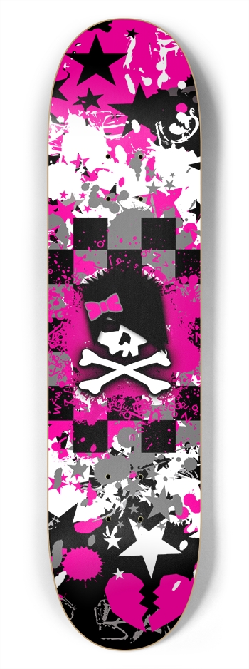 Emo Scene Girl 7-3/4 Skateboard Deck 7-3/4 Skateboard Deck