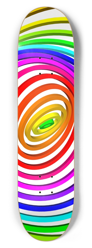 Abstract Concentric Circles: 7-3/4 Skateboard  Dec 7-3/4 Skateboard Deck