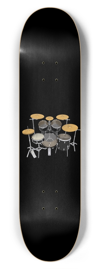 Black Drum Kit: 7-3/4 Skateboard Deck 7-3/4 Skateboard Deck