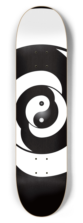 Yin Yang Sign: 7-3/4 Skateboard Deck 7-3/4 Skateboard Deck