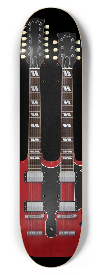Double Neck Guitar: 7-3/4 Skateboard Deck 7-3/4 Skateboard Deck