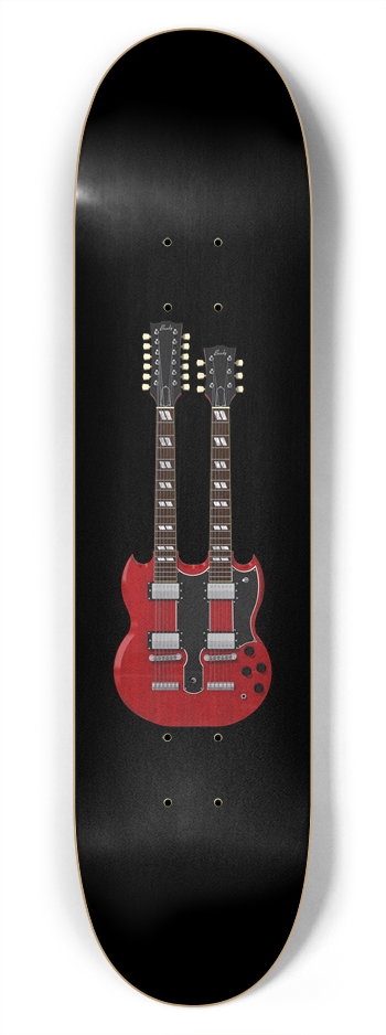 Double Neck Guitar: 7-3/4 Skateboard Deck 7-3/4 Skateboard Deck