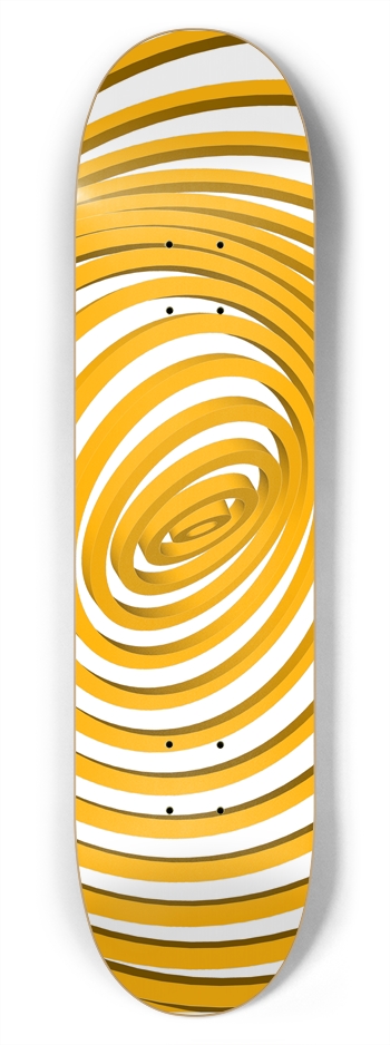 Abstract Concentric Circles: 7-3/4 Skateboard Dec 7-3/4 Skateboard Deck