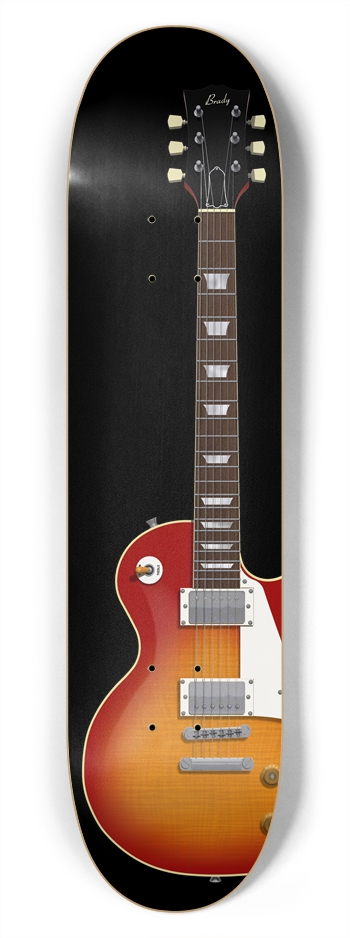 Sunburst Guitar: 7-3/4 Skateboard Deck 7-3/4 Skateboard Deck