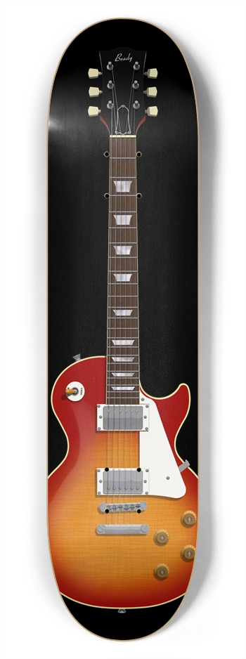 Sunburst Guitar: 7-3/4 Skateboard Deck 7-3/4 Skateboard Deck