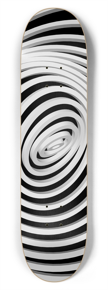 Abstract Concentric Circles: 7-3/4 Skateboard Dec 7-3/4 Skateboard Deck