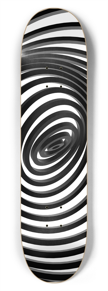 Abstract Concentric Circles: 7-3/4 Skateboard  Dec 7-3/4 Skateboard Deck