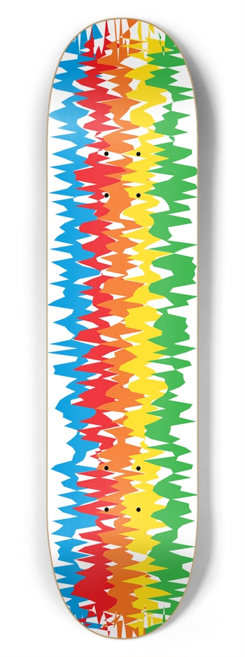 Abstract Wavy Lines: 7-3/4 Skateboard  Deck  7-3/4 Skateboard Deck