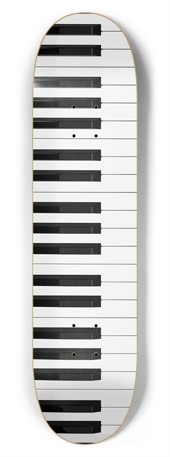 Piano / Keyboard Keys: 7-3/4 Skateboard  Deck  7-3/4 Skateboard Deck